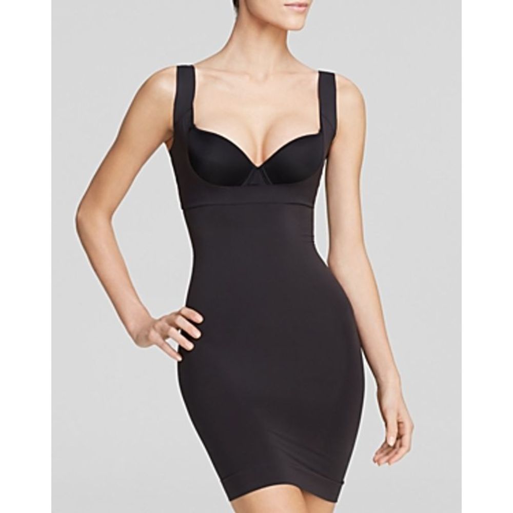 SPANX Black Shape My Day Open-Bust Full Slip $84